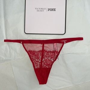 (L) Victoria's Secret Mesh & Lace VString (THONG) Panty